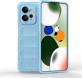 Mobigear Hoesje geschikt voor Xiaomi Redmi Note 12 Telefoonhoesje Flexibel TPU | Mobigear Bumpy Backcover | Redmi Note 12 Case | Back Cover - Blauw