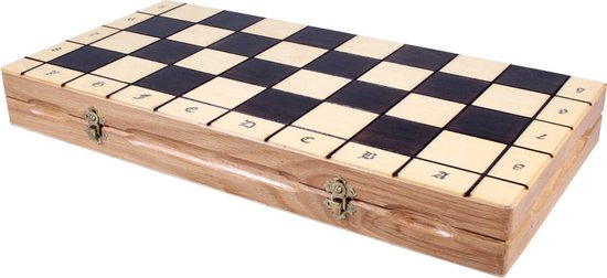 Thumbnail van een extra afbeelding van het spel Pop schaakset - Opklapbaar Decoratieve Schaakbord met Schaakstukken - Koning 110mm - Schaakbord 550x275