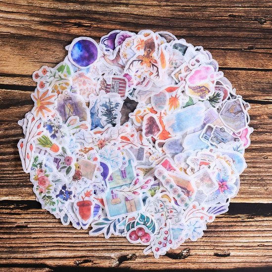 Fancico Washi Stickerset, 10 vellen (400 stuks) Plant | Bloem | Vintage | Botanisch | Scrapbooking Stickers voor Envelop, Scrapbook, Labeldagboek, Journal Schattige Planners Stickers