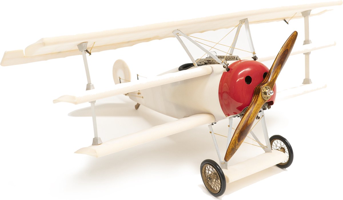 Authentic Models - Triplane, Transparant - baby mobiel - kinderkamer decoratie - babykamer decoratie - vliegtuig decoratie - Vliegtuig
