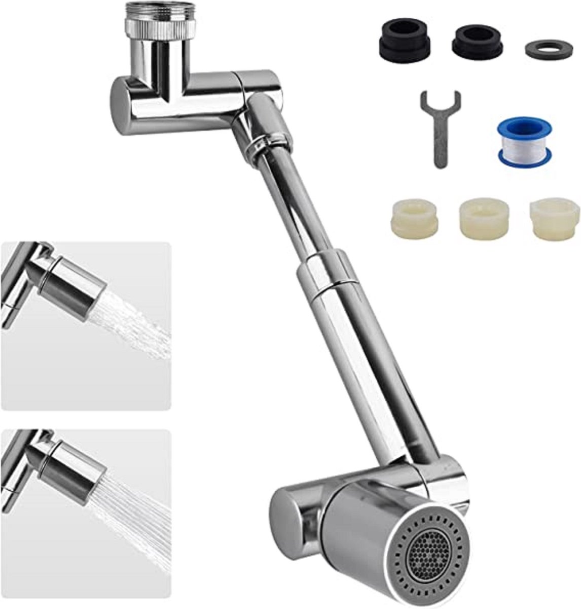 waterbesparend opzetstuk voor kraan (roestvrij) kraan opzetstuk / kraan opzetstuk - faucet attachment - Crane extension
