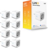 LUSQ® 8 pièces - Smart Plug - Smart Plug - Google Home & Amazon Alexa - Minuterie & Compteur d'énergie via Smartphone App - Smart Home -