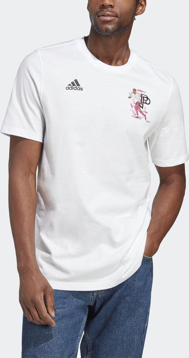635x1200.jpg adidas Performance Pogba Icon Graphic T-shirt - Heren - Wit - L - Afbeelding 1
