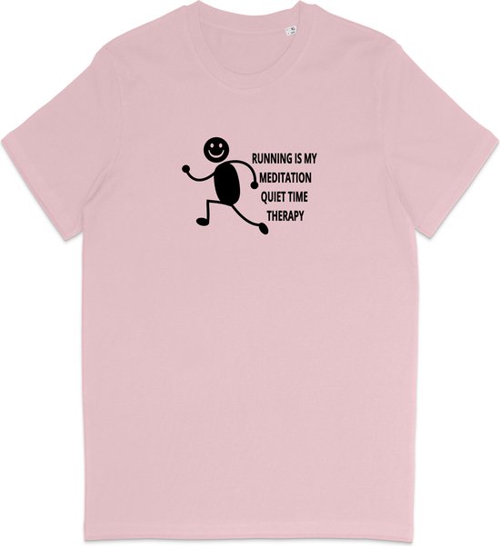 T Shirt Dames Heren - Hardlopers - Quote Grappig - Joggers - Roze - Maat S