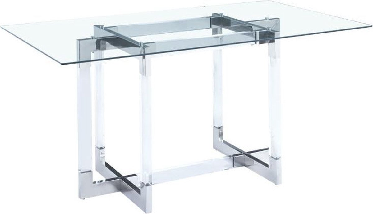 Amira Eettafel Silver 160CM