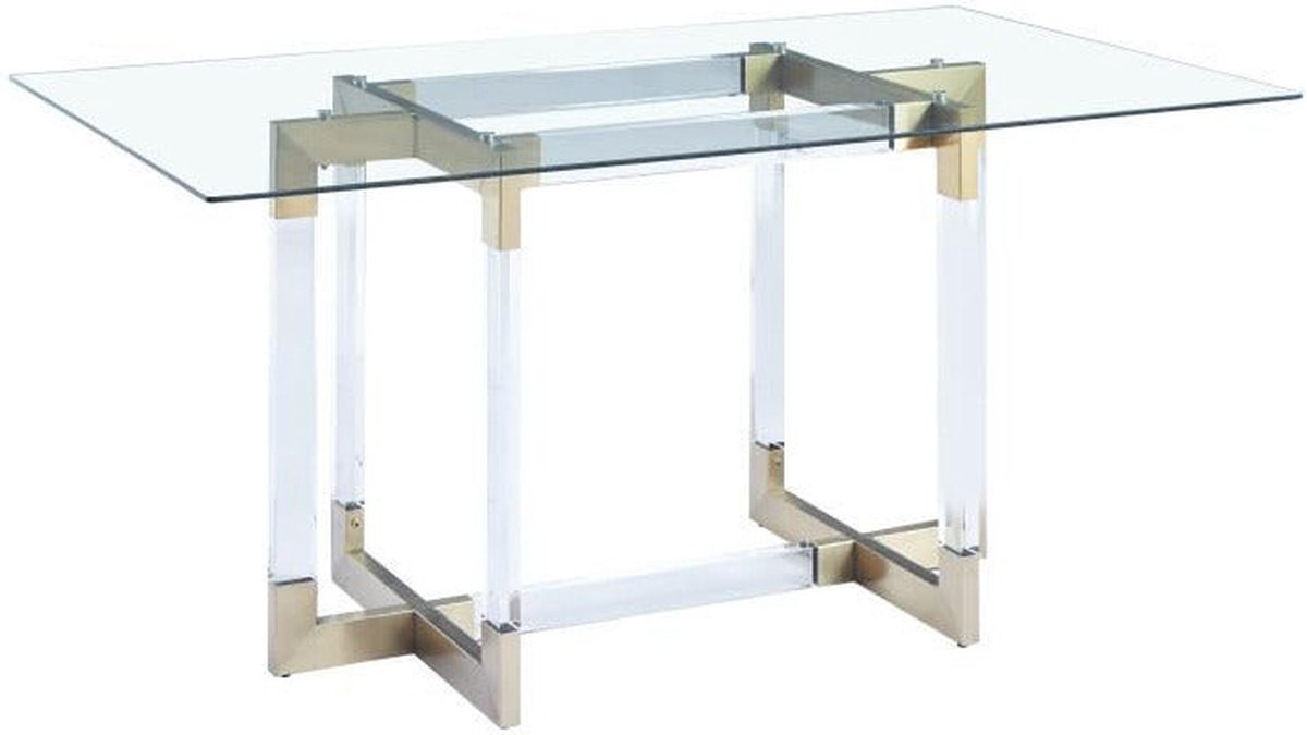 Amira Eettafel Brush Gold 160CM