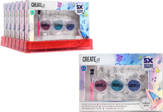 Create It! Poptastic Body Glitter Tattoo Set