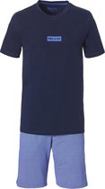 Phil & Co Pyjama short Pyjama Homme Set Katoen Blauw - Taille XL