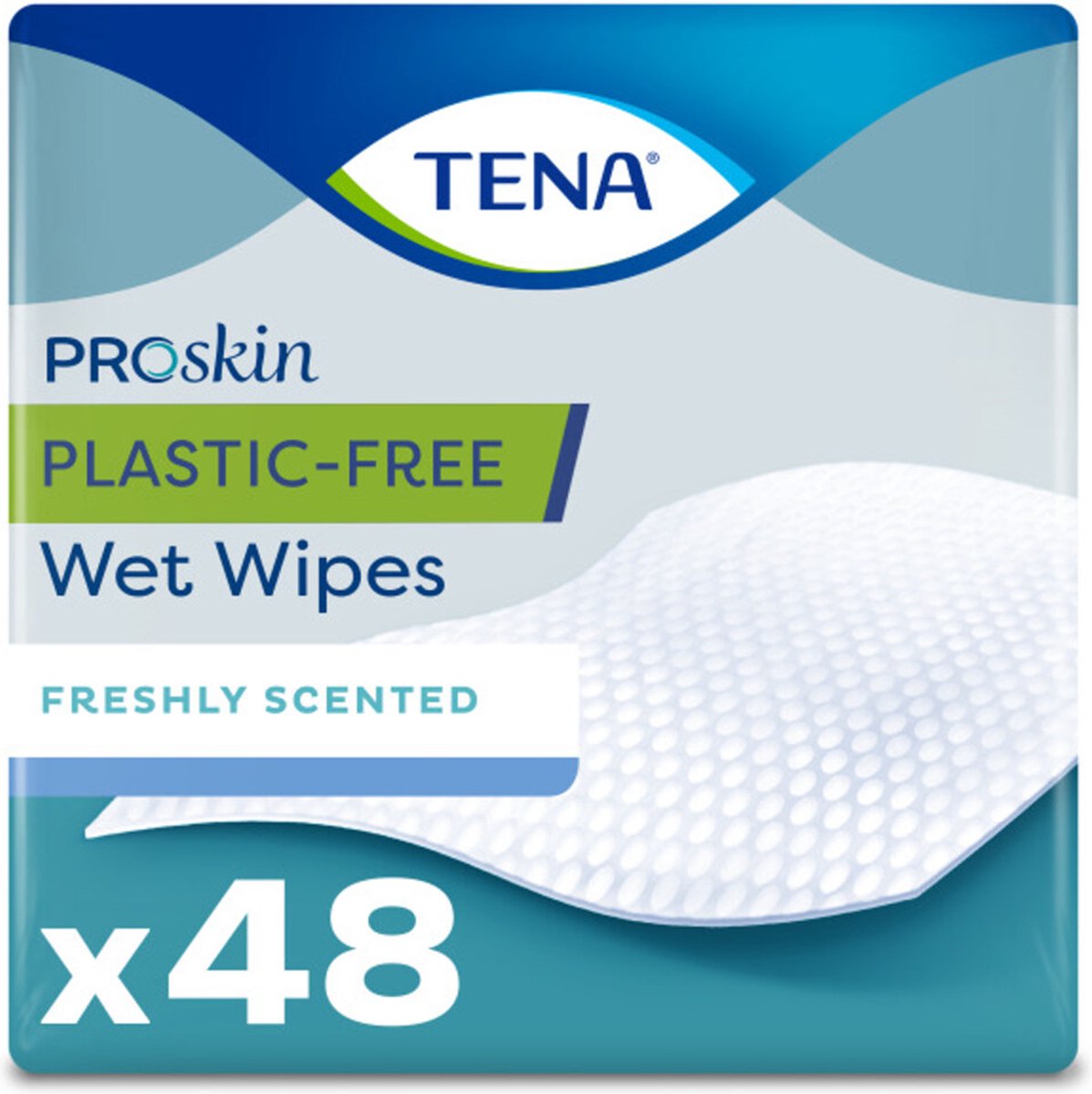 Goedkoopste 12x TENA ProSkin Plastic-Free Wet Wipes 32x20 cm 48 stuks