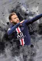 Affiche Neymar - PSG - Paris Saint Germain - Convient à l'encadrement - Posters Voetbal - 420 x 594 mm (A2)