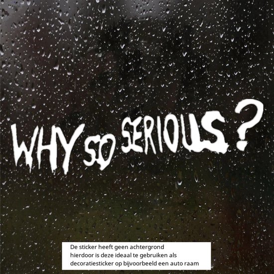 Why So Serious Sticker Set Auto Raamsticker