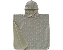 Fresk UV Badponcho – 0-3 jaar – Badcape met Capuchon – Dubbellaags Sneldrogend Strandlaken – Kinderen - Ocean blue