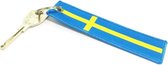 Sleutelhanger Zweden - Sleutelhanger - Leuk voor de Volvo, Saab of Scania rijders! - Sleutellabel