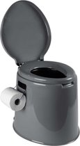 Kampa King Khazi – Portable toilet – Inclusief toiletrolhouder – Afneembare afsluitbare afvalemmer – Max. belasting 150 kg – Geschikt voor binnen en buiten – Compact op te bergen