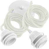 Lampfitting voor plafond - Wit - 2 fittings
