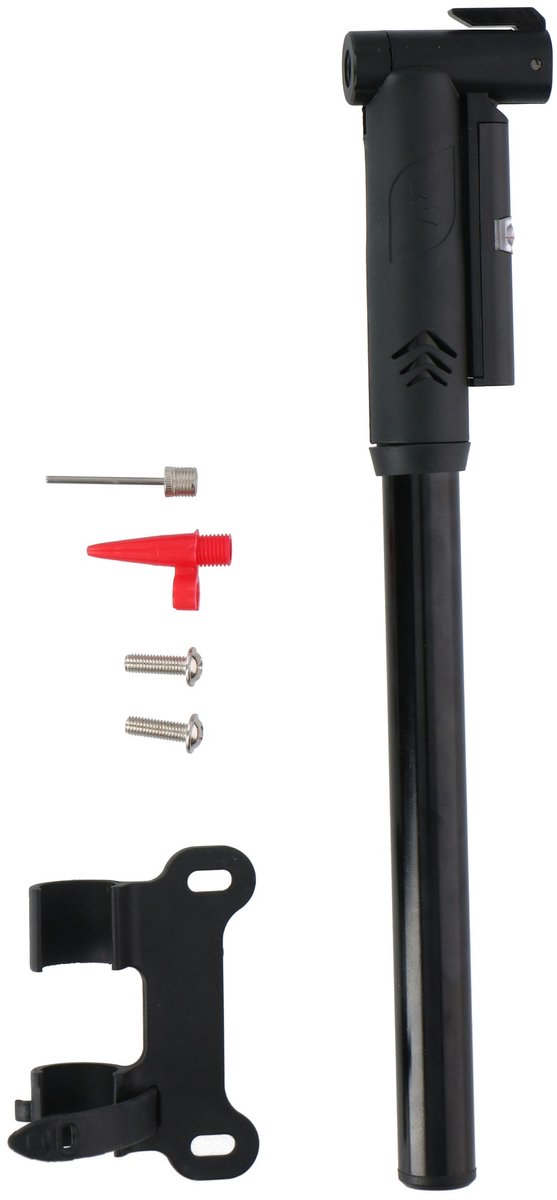 Mini Fietspomp - Uittrekbare Slang - 4 Ventieladapters - Analoge Drukmeter