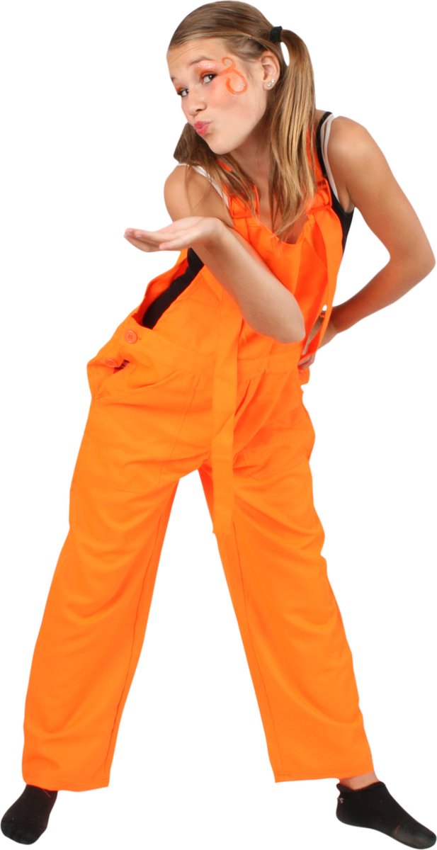 Party Tuinbroek Oranje Kinderen Premium - Maat 140