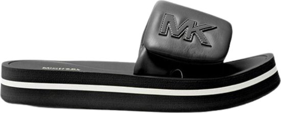 Michael Kors MK platform Slide Dames Slippers - Zwart - Maat 36 | bol.com