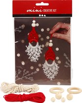 Creative mini kit, macramé elf, H: 14 cm, 1 doos