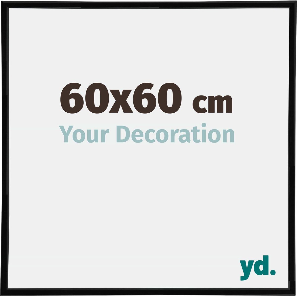 yd. Your Decoration - Fotolijst 60x60 cm - Kunststof - Zwart Hoogglans - Annecy