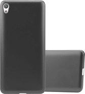Cadorabo Hoesje voor Sony Xperia E5 in METALLIC GRIJS - Beschermhoes gemaakt van flexibel TPU silicone Case Cover