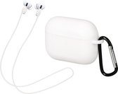 kwmobile set case & koord voor oordopjes - geschikt voor Apple AirPods Pro - 2x 80 cm - In wit / wit