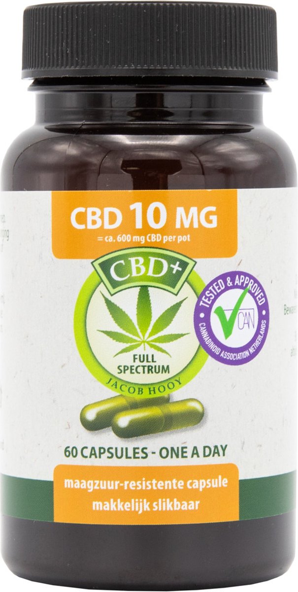 Goedkoopste CBD plus capsules 10 mg (60 caps - Jacob Hooy