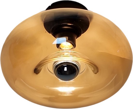 Donut Plafondlamp glas amber d: 28 cm - Modern - WF Light