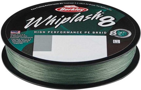 Foto: Berkley whiplash 8 300 m gevlochten green 0 25 mm