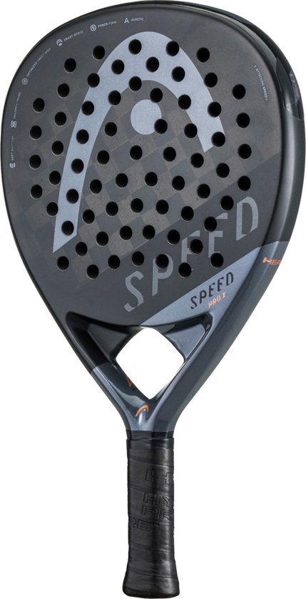 Head Speed Pro X 12K (Druppel) - 2023 - padel racket - Zwart/Grijs Head Speed Pro X 12K (Druppel) - 2023 - padel racket - Zwart/Grijs