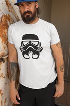 Rick & Rich - T-Shirt Stormtrooper - T-Shirt Star Wars - Wit Shirt - T-shirt met opdruk - Shirt met ronde hals - T-shirt Man - T-shirt met ronde hals - T-shirt maat S