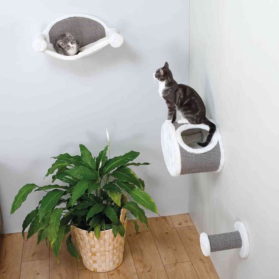TRIXIE Kattenhangmat 54x28x33 cm crèmekleurig en grijs 49920