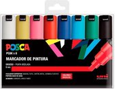 Set Viltstiften POSCA PC-8K Multicolour 8 Onderdelen 1 Stuks
