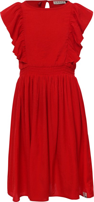 Looxs Revolution Viscose Dress Jurken Meisjes - Rok - Jurk - Rood - Maat 116