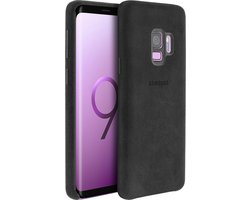 Samsung Alcantara leren cover - zwart - voor Samsung Galaxy S9 (SM-G960)