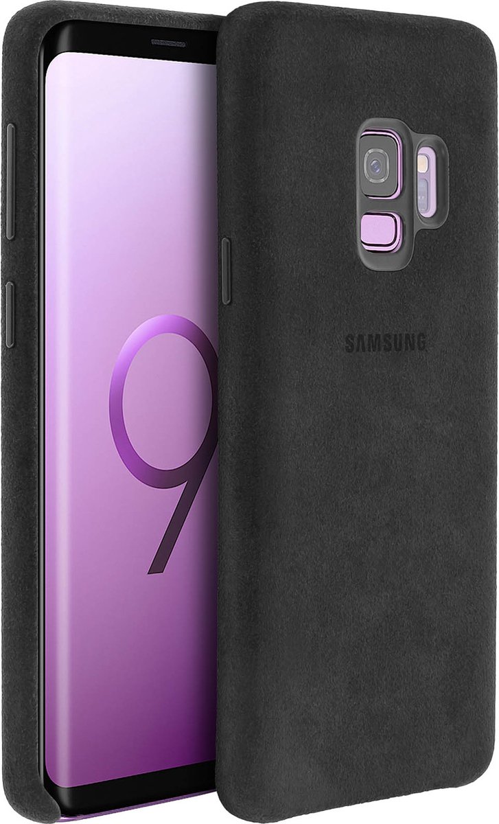 Samsung Alcantara leren cover - zwart - voor Samsung Galaxy S9 (SM-G960)