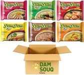 Damsouq® Instant Noedels Noodles Mixpakket 6 Soorten Yum Yum (Kip, eend, garnaal, groente, rund, kerrie) (30x 60 Gram)