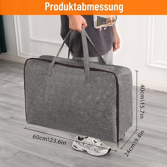 2 Pièces Sacs De Rangement Vêtements Transparent - Housse Couette Avec Fermeture Éclair Et Poignées
