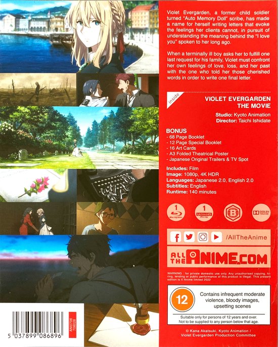 Violet Evergarden - The Movie (Dual Format 4K & Blu-ray) - [Collector's