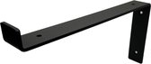 Maison DAM 1x Plankdrager L vorm down - Wandsteun – 30cm – Mat zwart gepoedercoat - incl. bevestigingsmateriaal + schroefbit
