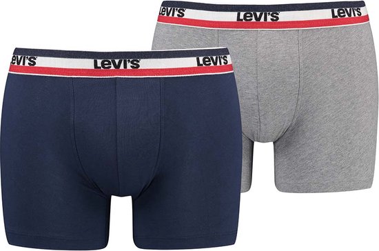 Levi's Long Shorts & Boxers 2 Pack Blauw/ Grijs Katoen XL