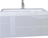 Meuble sous lavabo - Meuble salle de bain - Luna 60 - Witte brillant - 60 x 30 x 35 cm