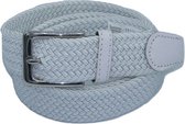 XXL - ceinture de confort élastique - Wit - taille 140 cm. - tressé - 100% élastique - boucle sans nickel