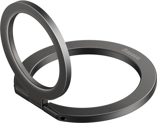 Baseus Halo Series Vouwbare Metalen Ring Standaard voor Vinger Grijs