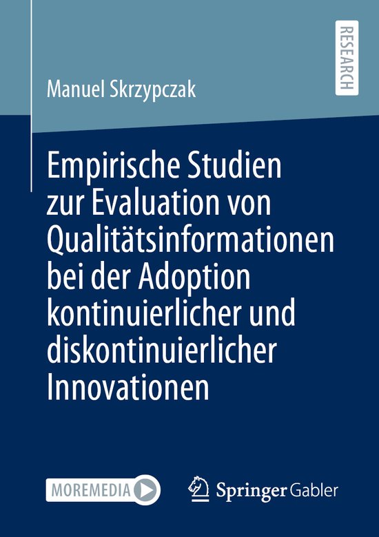 Empirische Studien zur Evaluation von Qualitätsinformatione ... - cover