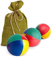 Mister M jongleerset met 3 ballen en doeken - Inclusief geschenkdoos en dvd-tutorial voor het leren van jongleerballen en acrobatiek - Ideale kleurrijke doeken en ballen voor kinderen, beginners en professionals