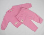 Tracksuit Bubblegum - roze - trui met capuchon Trainingspak kinderen - Maat 4-5 jaar - sportief - meisjes - Minimalistisch