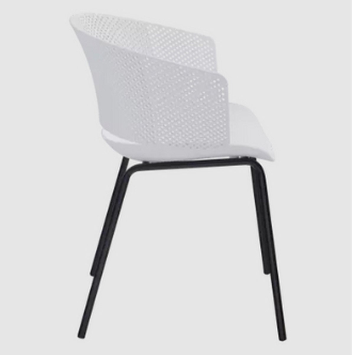 Lesli Living Chaise bistrot Lille - Blanc - 56x45∕55x79cm - Set de 4