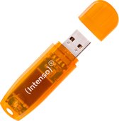 (Intenso) Rainbow Line USB stick - 64GB - USB 2.0 - oranje