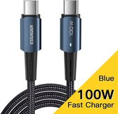 Essager 100W USB-C Snellaad Kabel 5A 1M Blauw